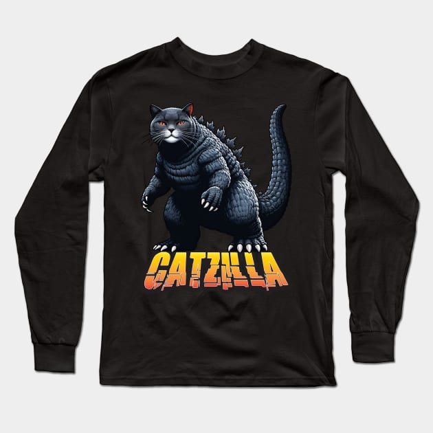 Catzilla S01 D72 Long Sleeve T-Shirt by Houerd